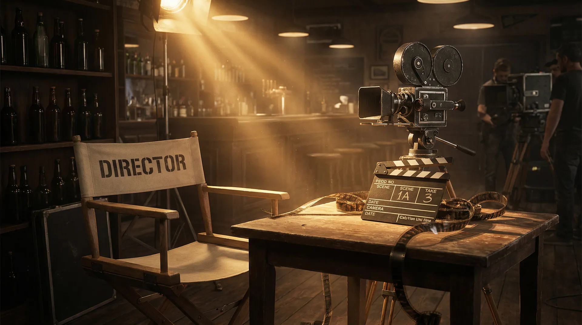 电影拍摄幕后场景 - 导演椅与场记板 色虎 幕后故事